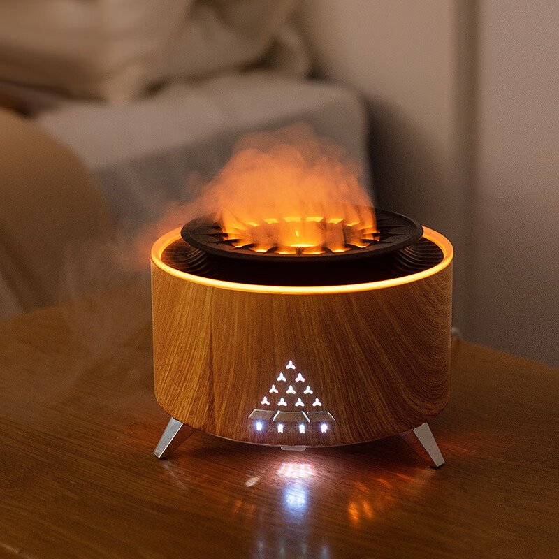 96078c9a9f0b4b003ebade0da65abd69.jpg Wood-Grain Flame-Effect Humidifier - Image 1